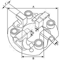 Brush holder, Alternator 331008 CARGO