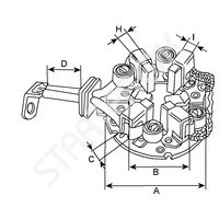Carbon brushes holder Starter 236867 CARGO