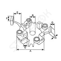 Carbon brushes holder Starter 333654 CARGO