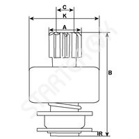 Freewheel Gear Drive starter 330007 CARGO