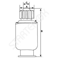 Freewheel Gear Drive starter 333720 CARGO