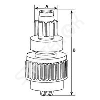 Freewheel Gear Drive starter 333869 CARGO