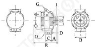 Alternator CARGO 114736 for Audi A4  3.2 FSi [AUK](8EC)  01.2005&nbsp;-&nbsp;