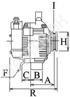 Alternator CARGO 114377 for Jeep Cherokee  2.8 CRD   11.2002&nbsp;-&nbsp;