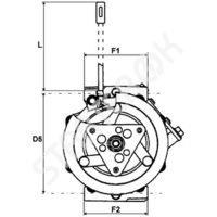 Compressors CARGO 240077 for Renault Kangoo  1.9 Diesel [F8Q630]  10.1997 - 