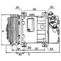 Compressors CARGO 240077 for Renault Kangoo  1.9 Diesel [F8Q630]  10.1997 - 