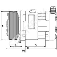 Compressors CARGO 240235 for Citroen Xsara  1.6 16V MPV	 [NFU (TU5JP4)]  06.2005&nbsp;-&nbsp;09.2006