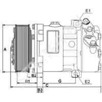 Compressors CARGO 240987 for Chrysler Voyager  3.3 [EGA]  08.1990&nbsp;-&nbsp;09.1995
