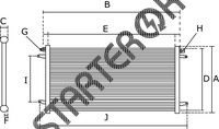 Condenser CARGO 260021 for Vauxhall Astra  MK IV 1.7 CDTi 16V [Z17DTL]  04.2003 - 08.2005