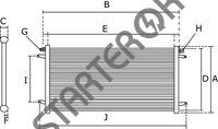 Condenser CARGO 261085 for Kia Picanto  1.0 (TA)[G3LA]  04.2015 - 