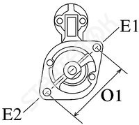 Starter CARGO 114072 for Bmw 3 series 324 2.4 TD (E30)[M21D24]  09.1987 - 06.1993