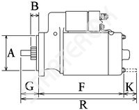 Starter CARGO 114733 for Renault trucks 190.. 190.13 4.8  (Midlum)[DXi5]  05.2006&nbsp;-&nbsp;