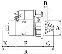 Starter CARGO 114233 for Jeep Cherokee  2.5 TD [VMHR425CLIRX]  09.1996&nbsp;-&nbsp;