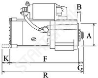 Starter CARGO 114874 for Yanmar All Models Engine [4TNV106-GGE]  01.2000&nbsp;-&nbsp;12.2007