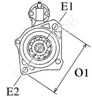 Starter CARGO 113924 for Thermo king 30 MAX   Yanmar eng 01.1979&nbsp;-&nbsp;